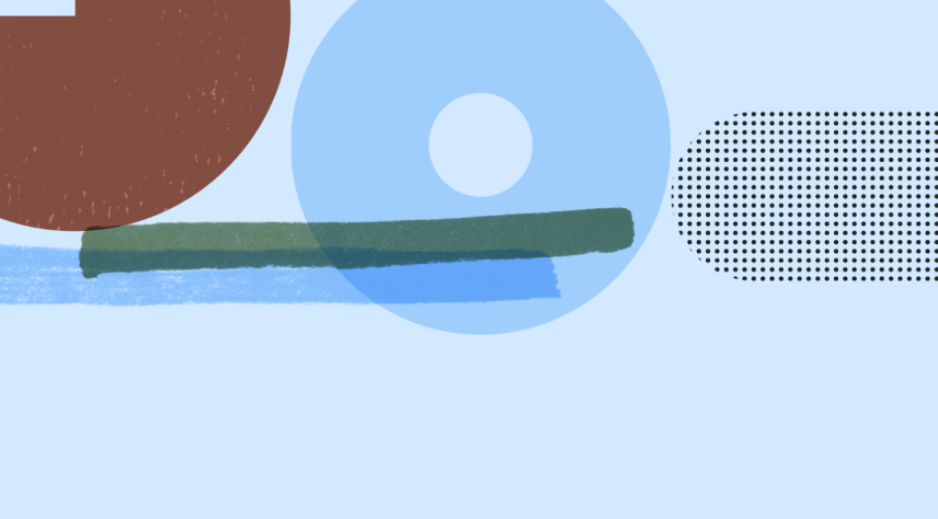 Image bleue avec des formes géométriques